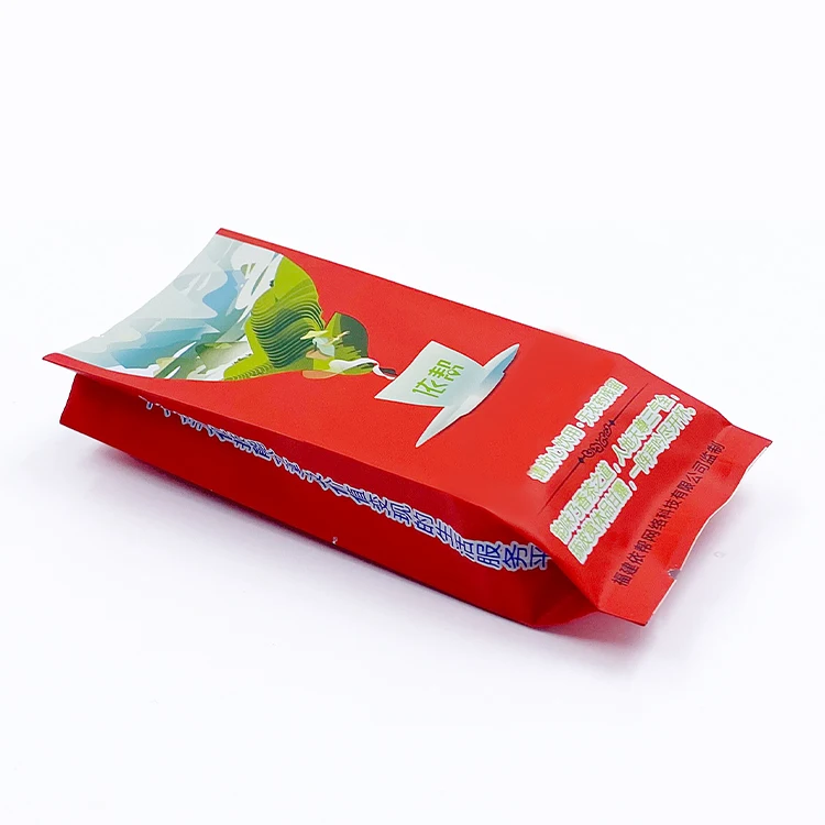 Free sample Manufacturer Eco Friendly Custom Logo Plastic Side Gusset Back Fin Lap Bag For Food Tea Coffee for food candy