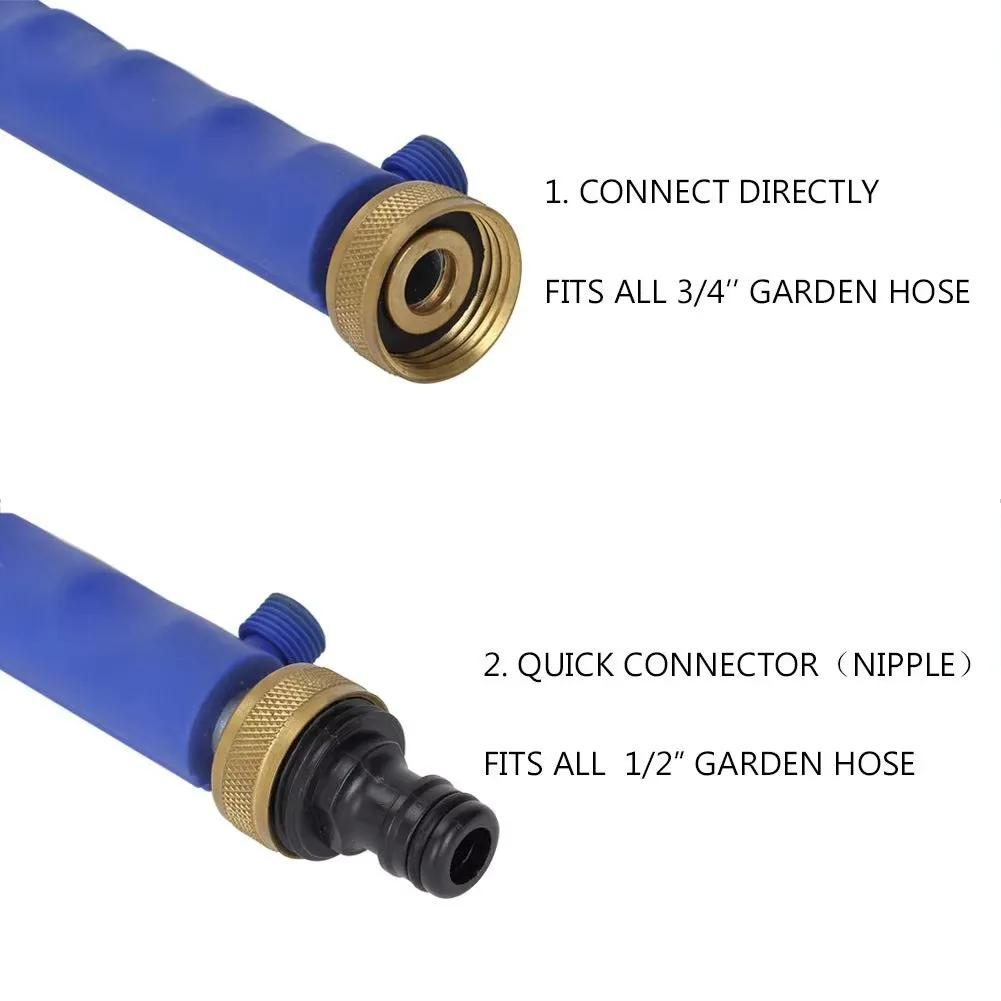 Garden  Aluminum irrigation car wash with 2 water pipe nozzles 1cleaning gloves High Pressure Power Hydro Jet Water Hose Nozzle