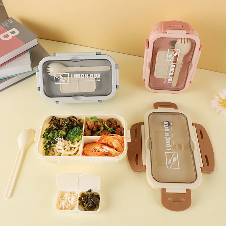 Food Grade Japanese Style Custom Logo Eco Friendly PP Plastic Lunch Box Bento Box For Kids