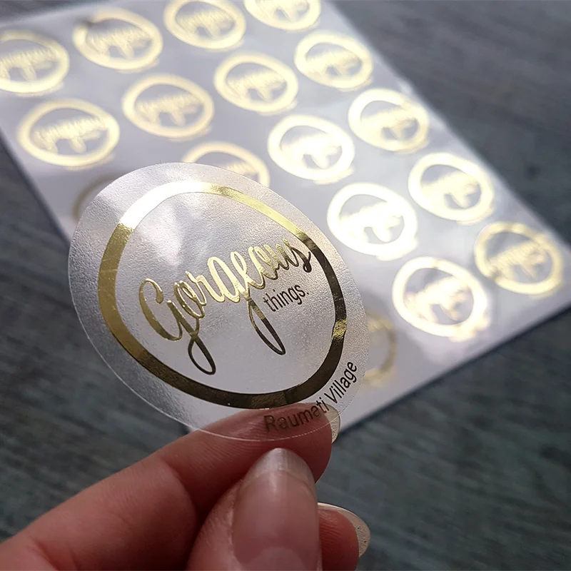 waterproof custom Logo clear labels printer packaging labels transparent roll label stickers for cosmetic