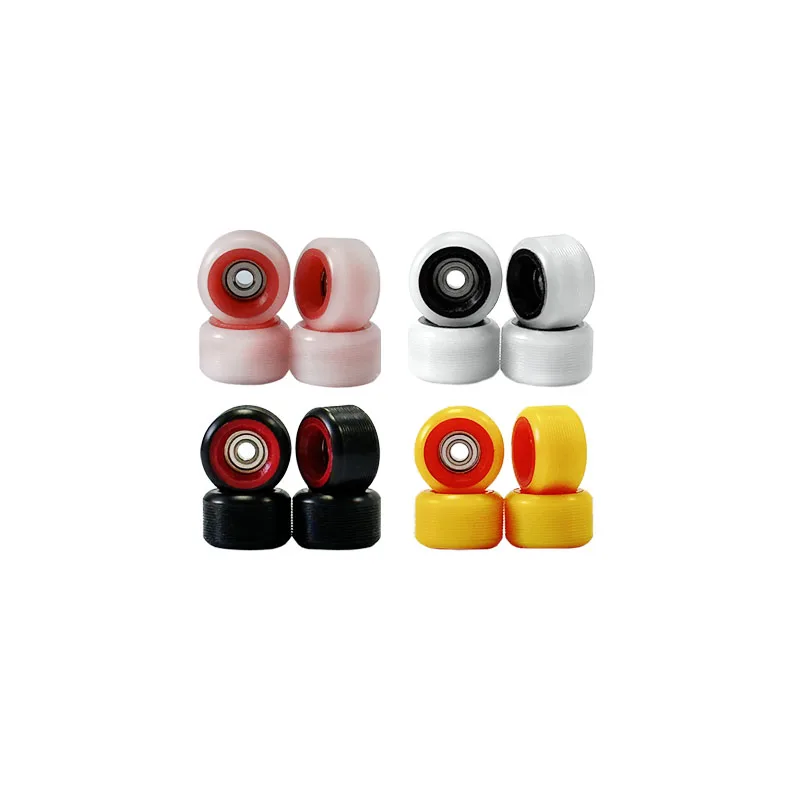 High speed bearing fingerboard wheels duro double color fingerboards wheels with bearings two color CNC wheels inner rings