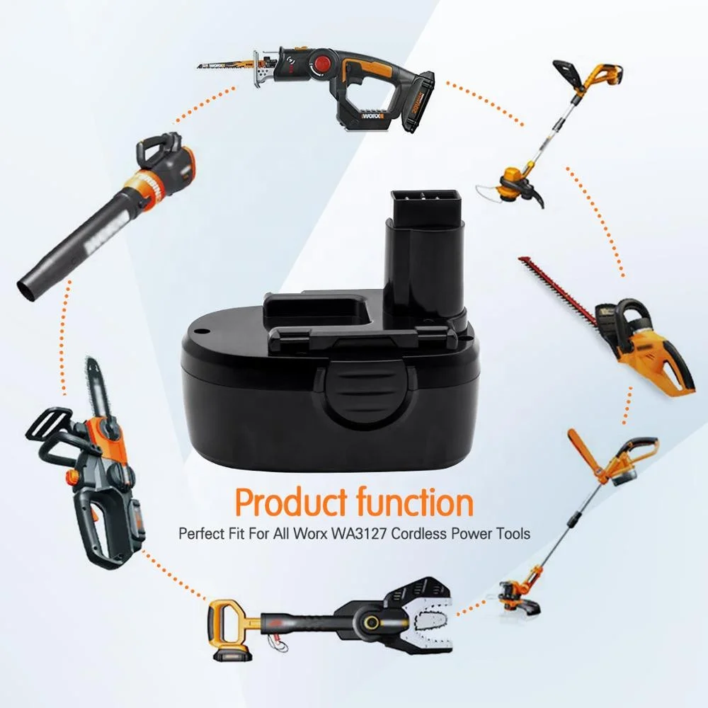 
18V 3600mAh Replacement Battery Packs for Worx Electric Drill WG150s, WG250s, WG541, WG900, WG901 