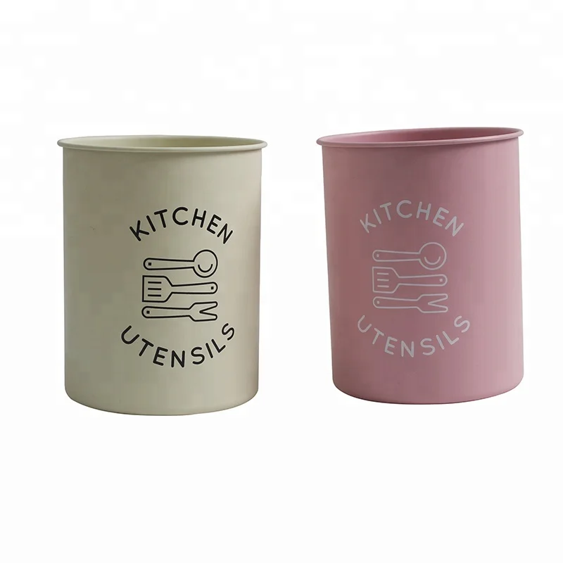 Kitchen goods Modern Farmhouse Kitchen Decor White Galvanized Metal flatware cutlery caddy holder