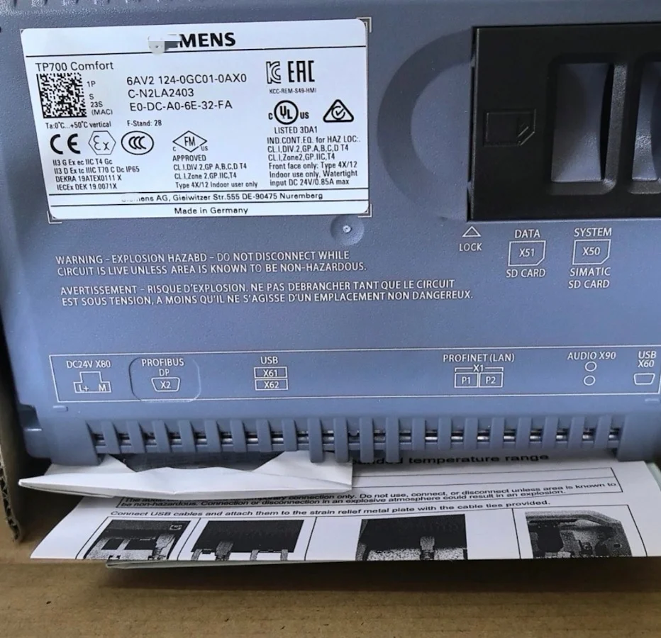 SIMATIC HMI TP700 комфортная панель управление 16 миллионов цветов ИНТЕРФЕЙС MPI/PROFIBUS DP память конфигурации 12 Мб