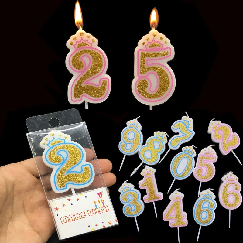 Home Decorations Soy Wax Paraffin Candle Soy Custom Colorful Candle Birthday Party Number Shaped Birthday Tiny Candles