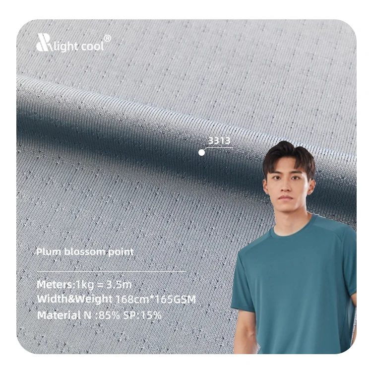No3313 Free Sample Best Selling Knitted 90% Nylon 10 Elastane Spandex T-shirt Fabric