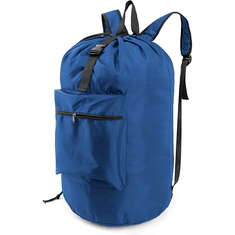Custom Jumbo Travel Laundry Drawstring Backpack Bag Dirty Clothes Storage Organizer Hamper for Camping Dorm Room