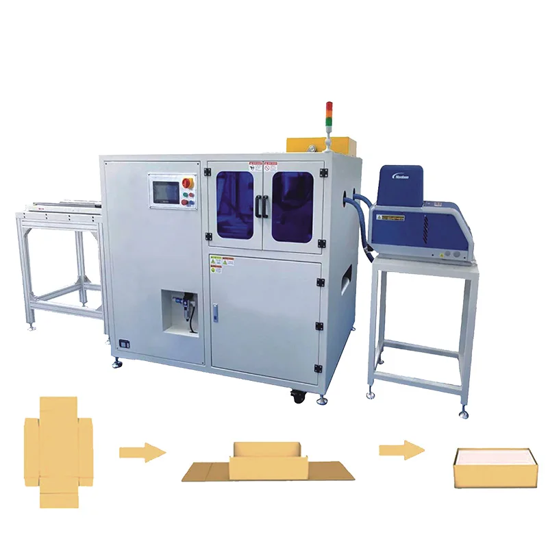 Fully Automatic Tape Box Case Carton Erector Machine with Hot Melt Glue