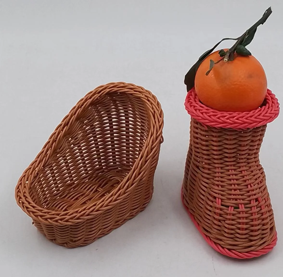 Gift Decor Eco-Friendly Containers Proof Basket Wholesale Rattan Decoration Plastic Kids Basket Individuales De Mimbre Para Me