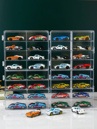 Custom hot toys car plastic wheels protector cars display case