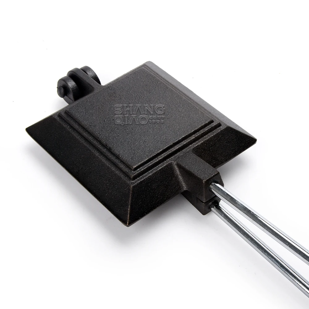 Hot Selling High Quality Cast Iron Pre-Seasoned Jaffle Waffle Iron Camp Pie Cooker