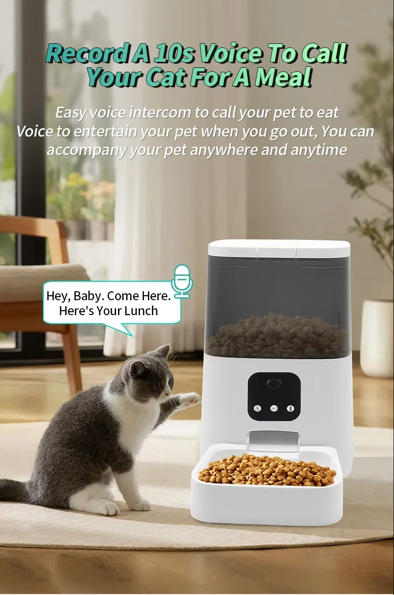 Best Selling Multi Function Phone App Remote Control Smart Pet Feeders Intelligent Automatic Wifi Pet Feeder Duplicate Supply