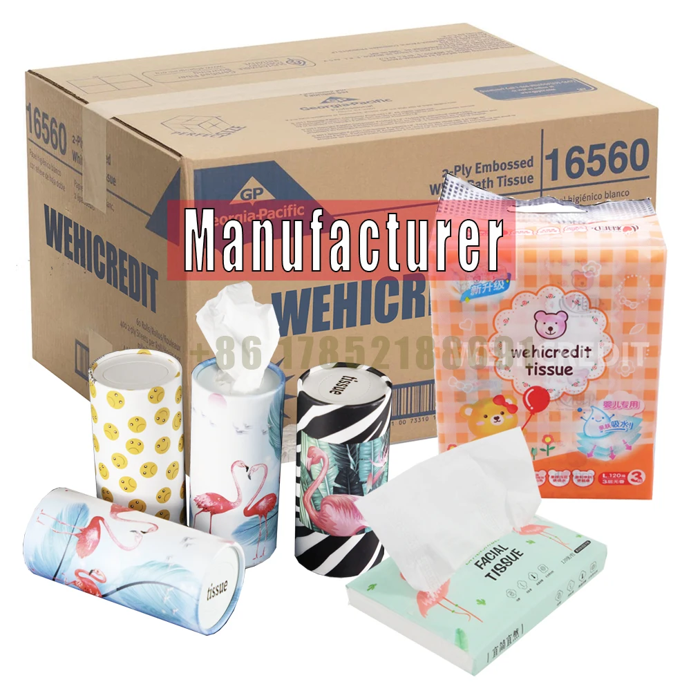 Customized custom mini pocket cylinder round tube tissue facial tissue customized mini tissue paper