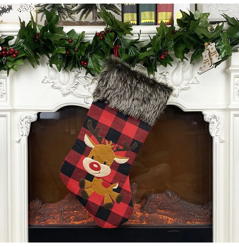 Christmas Santa Stocking for Party Decoration Gift