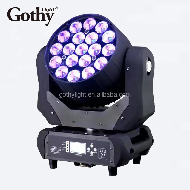 Gothylight MAC Aura 19*15 Rgbw 4In1 Event Stage Moving Head Wash Beam Light Zoom Led Wash Lights