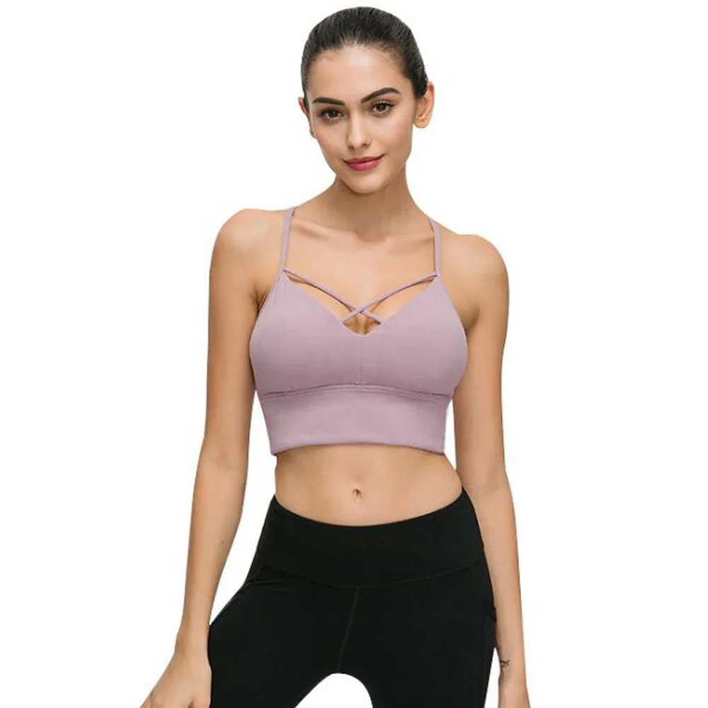 
High Quality Fitness Yoga Wear Sport Clothing Two Piece Seamless Sports Bra 