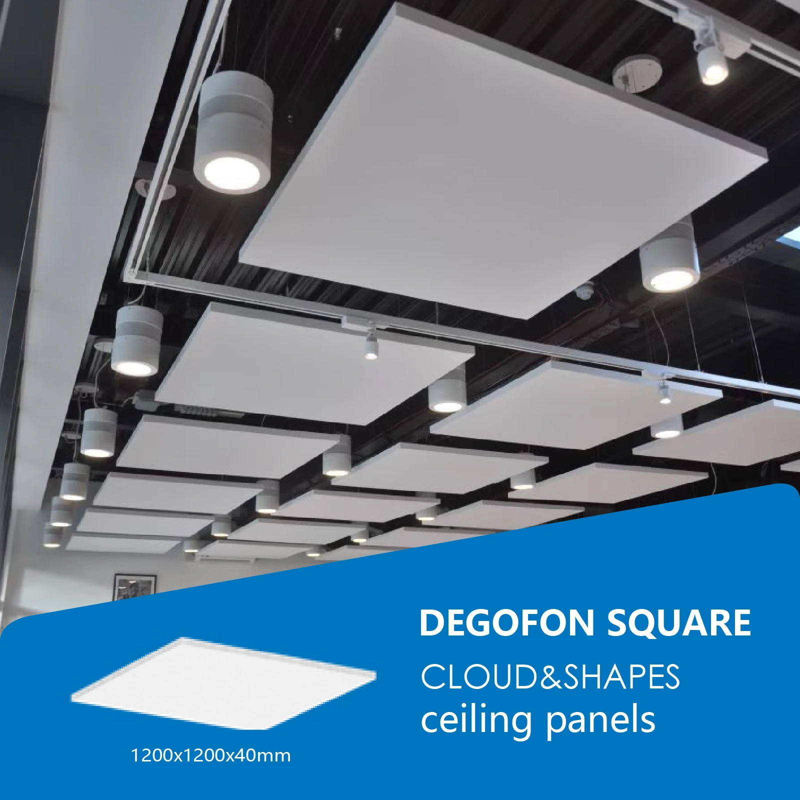 1200*2400mm Acoustic Ceiling Panels Spring Suspension System Studios Cinemas Concert Halls Application