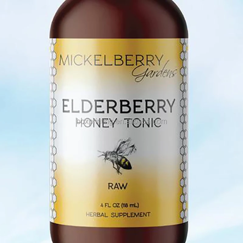 Custom 4 Oz Prometh Cough Syrup  Plastic Bottle Label Sticker For Medicine