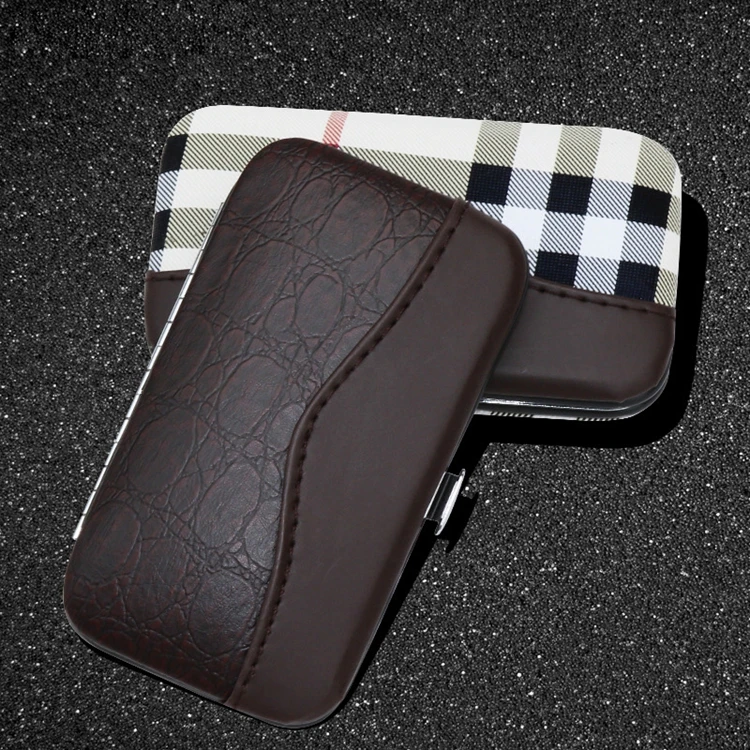 WELLFLYER Wholesale Personalized Pattern Pouch Professional 7pcs Pedicure and Manicure Beauty Set Nail Care Kit for Gift