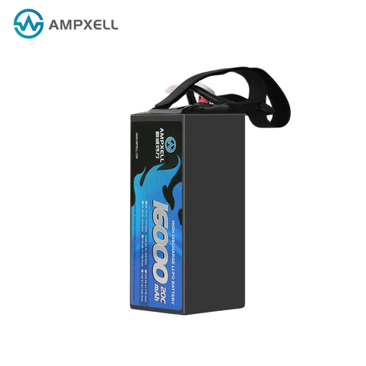 AMPXELL Quality 16000mAh 22.2V 6S 20C Lithium Lipo Batteries Pack for Industrial Drones Agricultural UAV Farm Drones