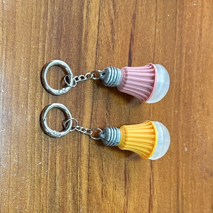 3D PVC Led Keychain Plastic Key Chains with Light Custom Rubber Key Ring with 3 different light effect