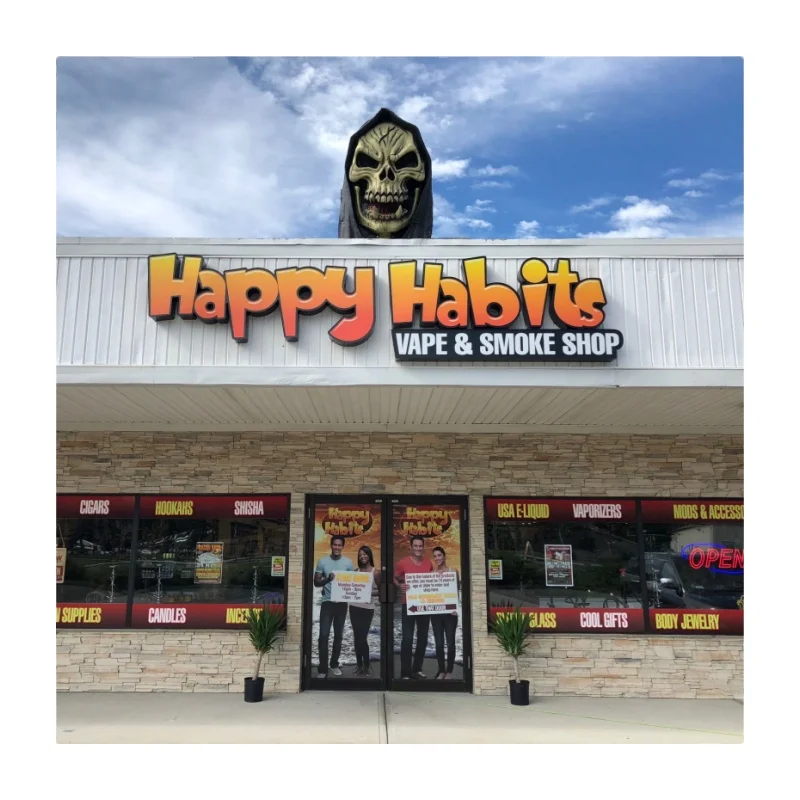 Wholesale customized logo led  smoke shop led sign led backlit 3D light channel letters
