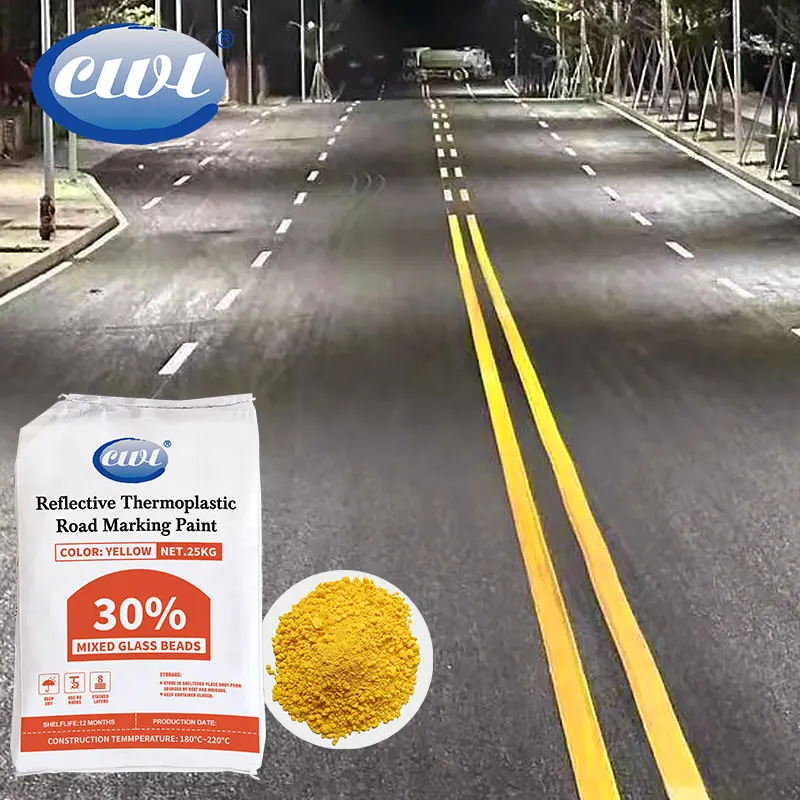Guangdong thermoplastic paint reflective road marking paint mixed glass bead hot thermoplastic paint