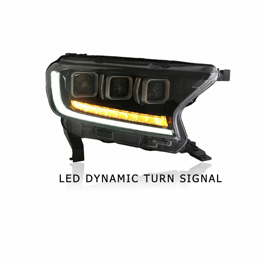 GELING led pickup head lamp 3 projector lens lights headlight for FORD RANGER 2014 2015 2016 2017