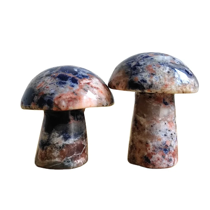 Rose Quartz All Kinds of Gemstone Flower Agate Carving Crafts Crystal Mushrooms