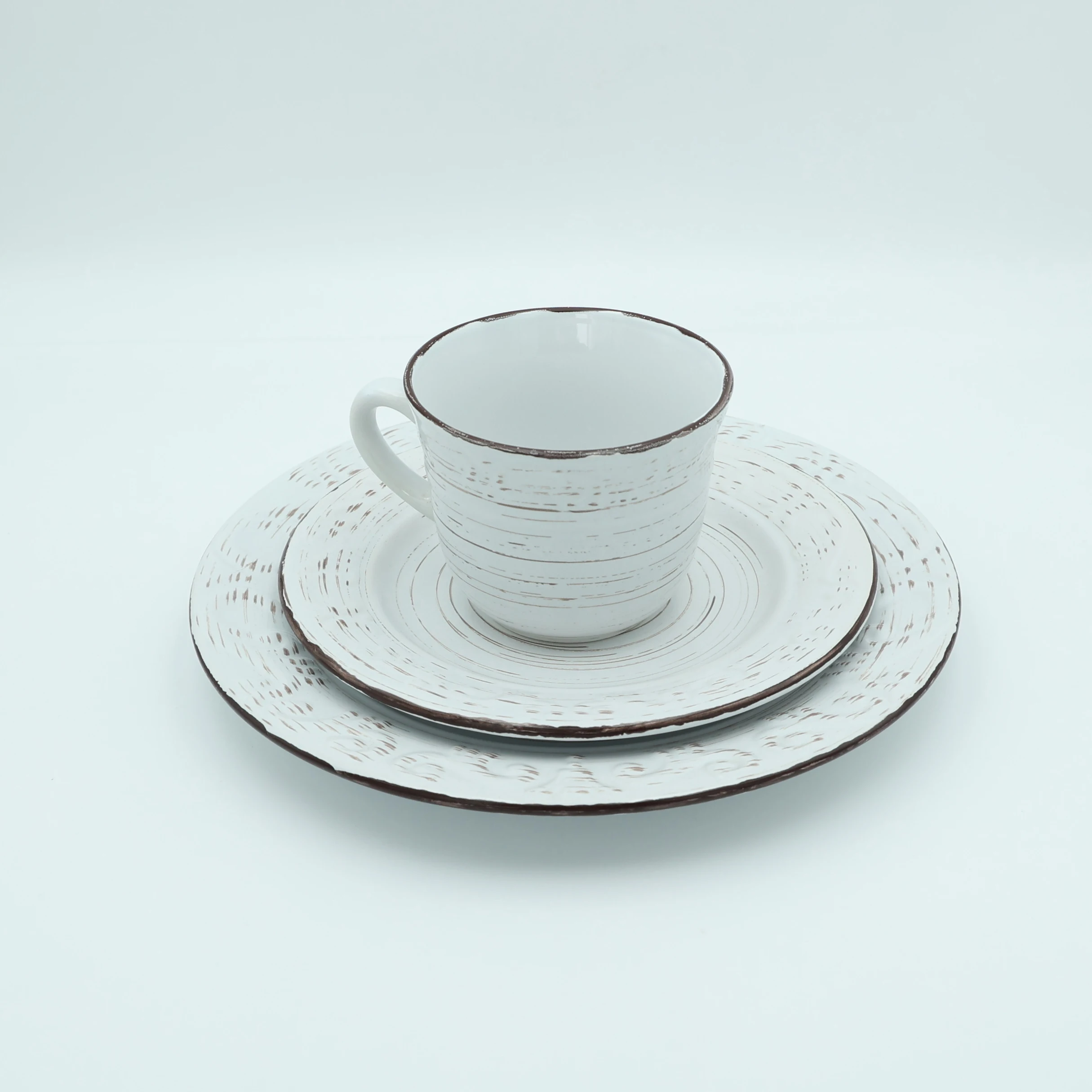 Wholesale tableware good stoneware custom logo pattern ceramic dinnerware porcelain dinner set