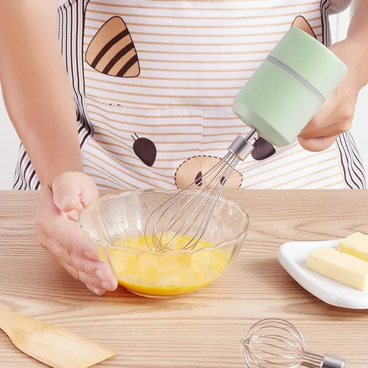 Egg Whisk Beater Convenient Wireless USB Egg Cream Milkshake 304 Stainless Steel Stirrer Handheld Egg Beater