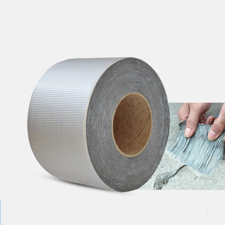 Strong Adhesion Aluminum Butyl Tape Waterproof Adhesives Leak Repair Tape for Pipe RV Awning Sail Roof Window Sealing
