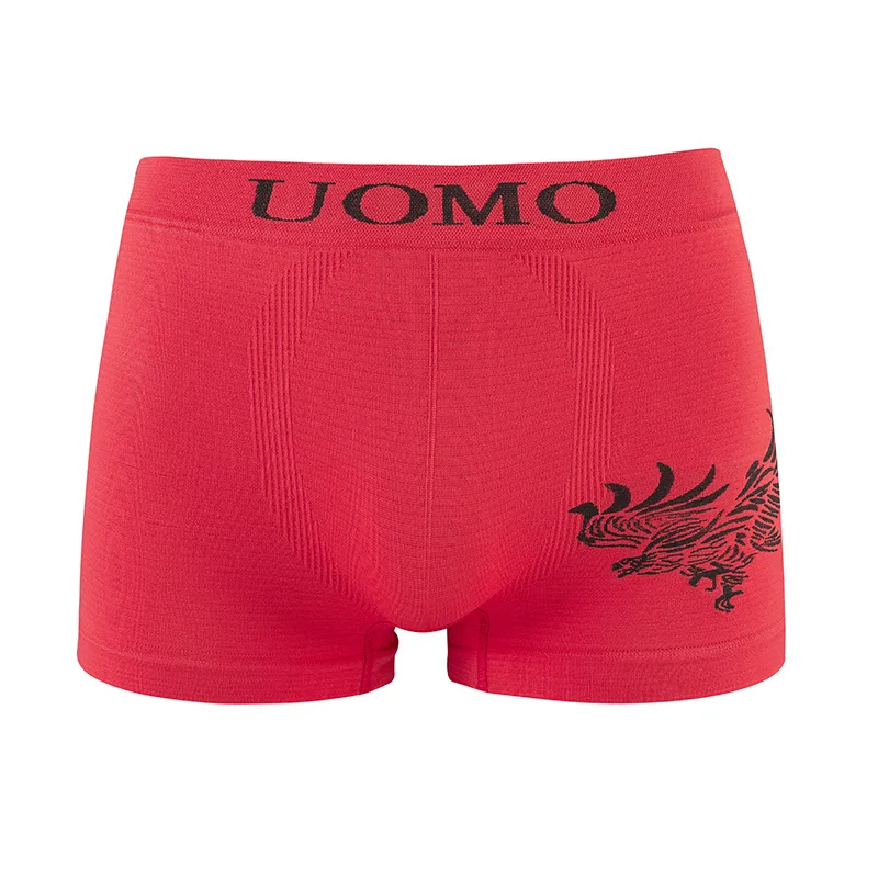 Производитель uomo оптовая продажа бесшовные мужские боксеры полиэстер стрейч удобное Мужское нижнее белье