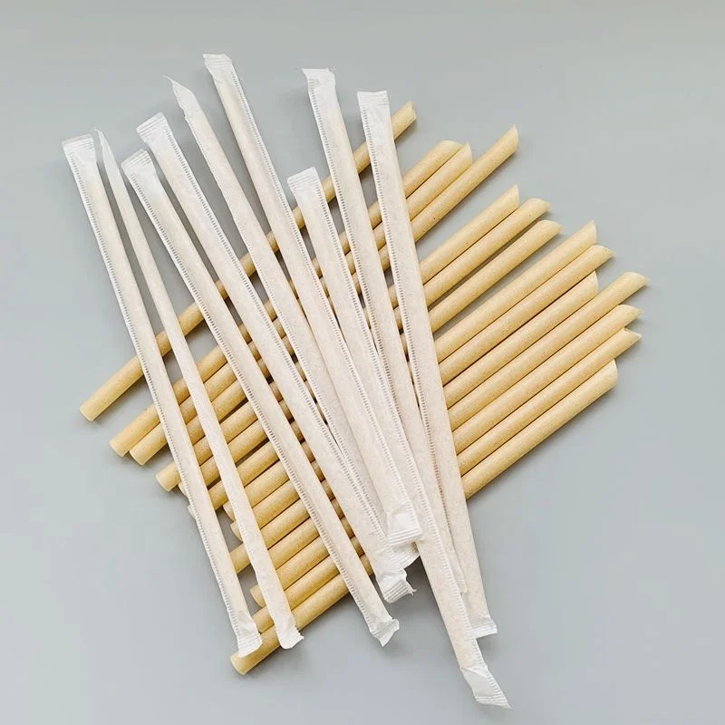 Certified Plants Sugarcane Fiber Compostable Straws Drinking Disposable Alternative Paper Non Plastic Eco Earth