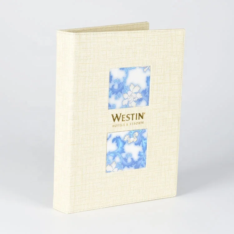 Заказной Премиум искусственная кожа Отель Ресторан держатель меню обложка рецепт Binder