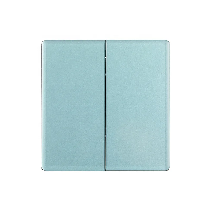 high quality living room bedroom 2 GANG 2 Way Switch blue-green indoor switch panel