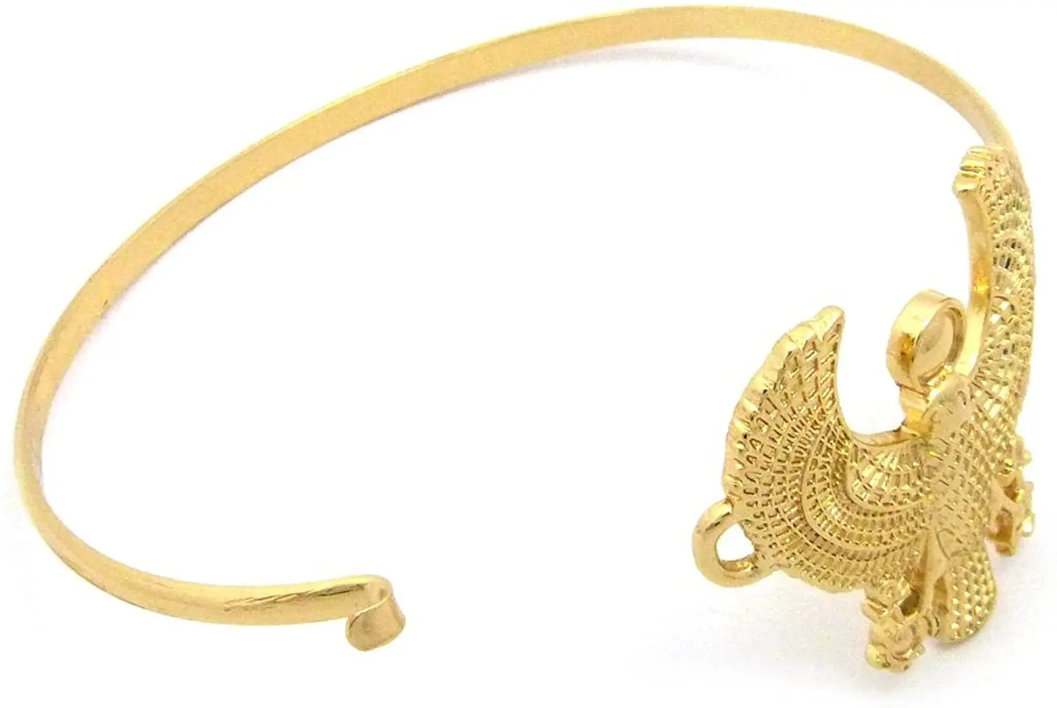 Egyptian Bracelet Jewelry Custom Ankh Gold Plated Horus Eye Stainless Steel Cross Bracelet Bangle