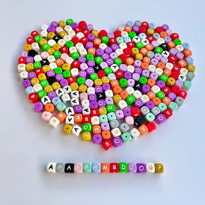 Hot Sale Food Grade Silicone Beads Wholesale Baby Teether Letter Bead 12mm English Alphabet Silicone Teething Beads