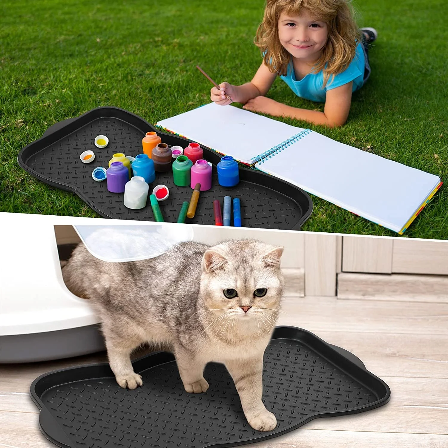 Multi-Purpose Waterproof Plastic pp Indoor & Outdoor Shoe Boot Tray Dog Water Mat