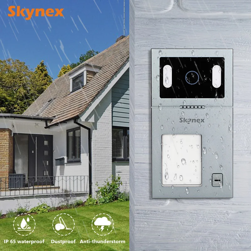 7 Inch Display IP Intercoms System RFIC Card Monitor Unlock Video Door Phone Villa Building