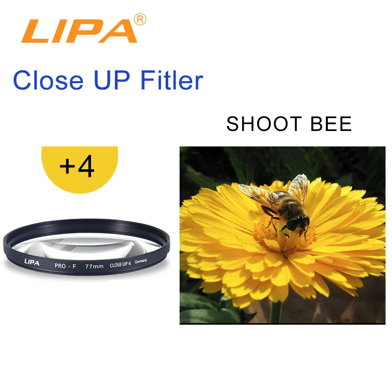  LIPA Close-up Lens Filter + 1 2 4 10 filter
