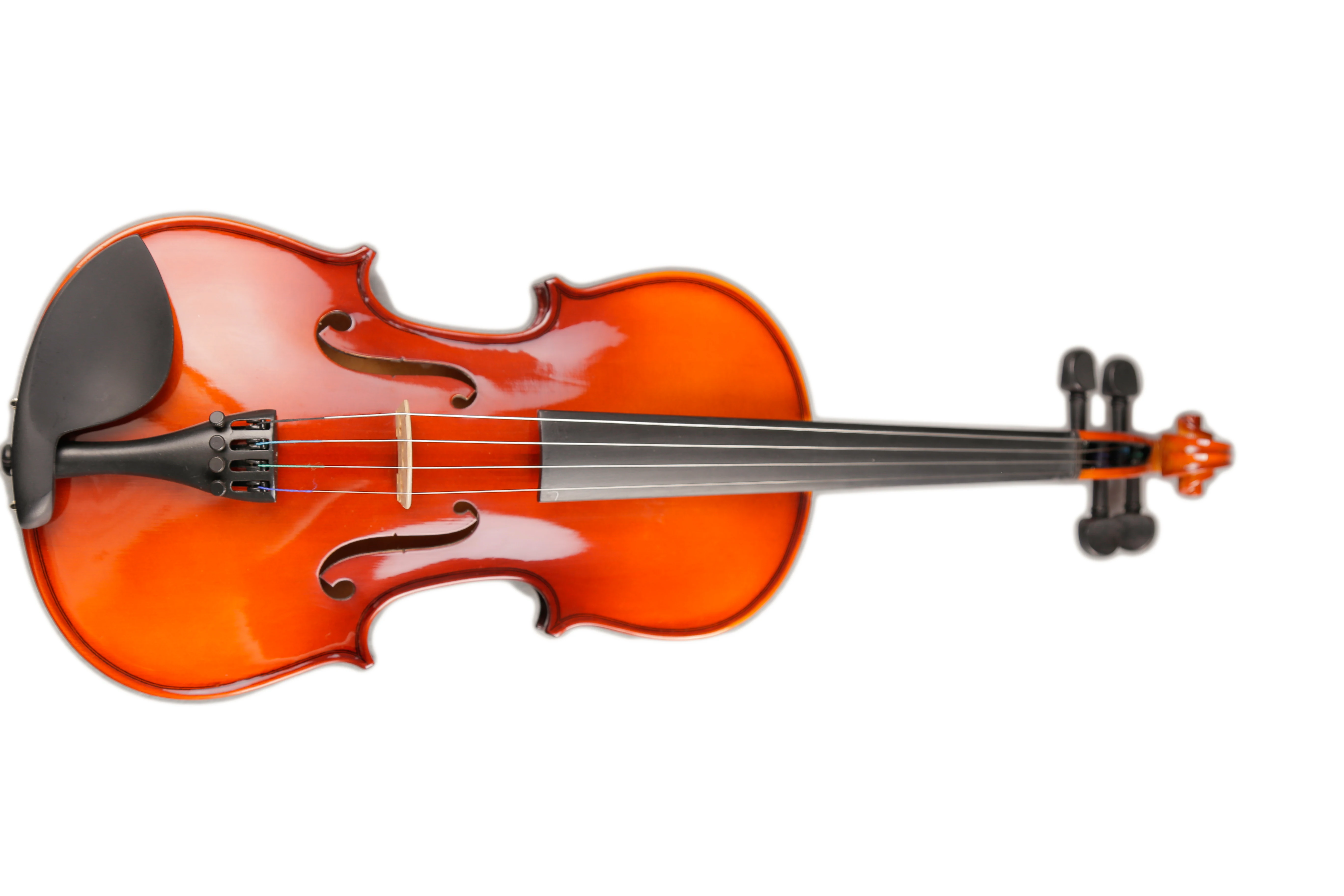 Bright handmade violin instrument 4 / 4 with piano box bow rosin