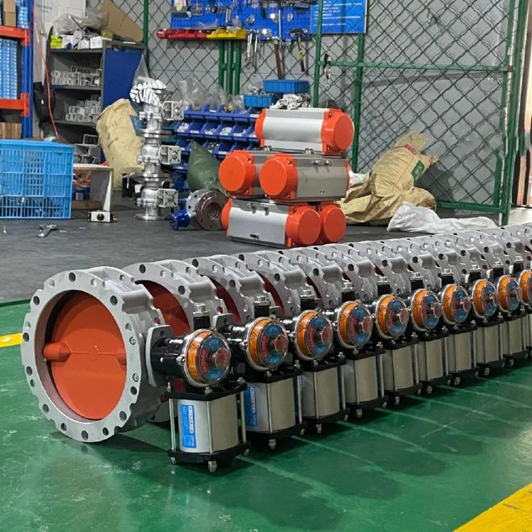 Eccentric Flange Double Eccentric Butterfly Valve Gas Pressure  Reducing Valve For Water With Pneumatic Electric Actuator Valves