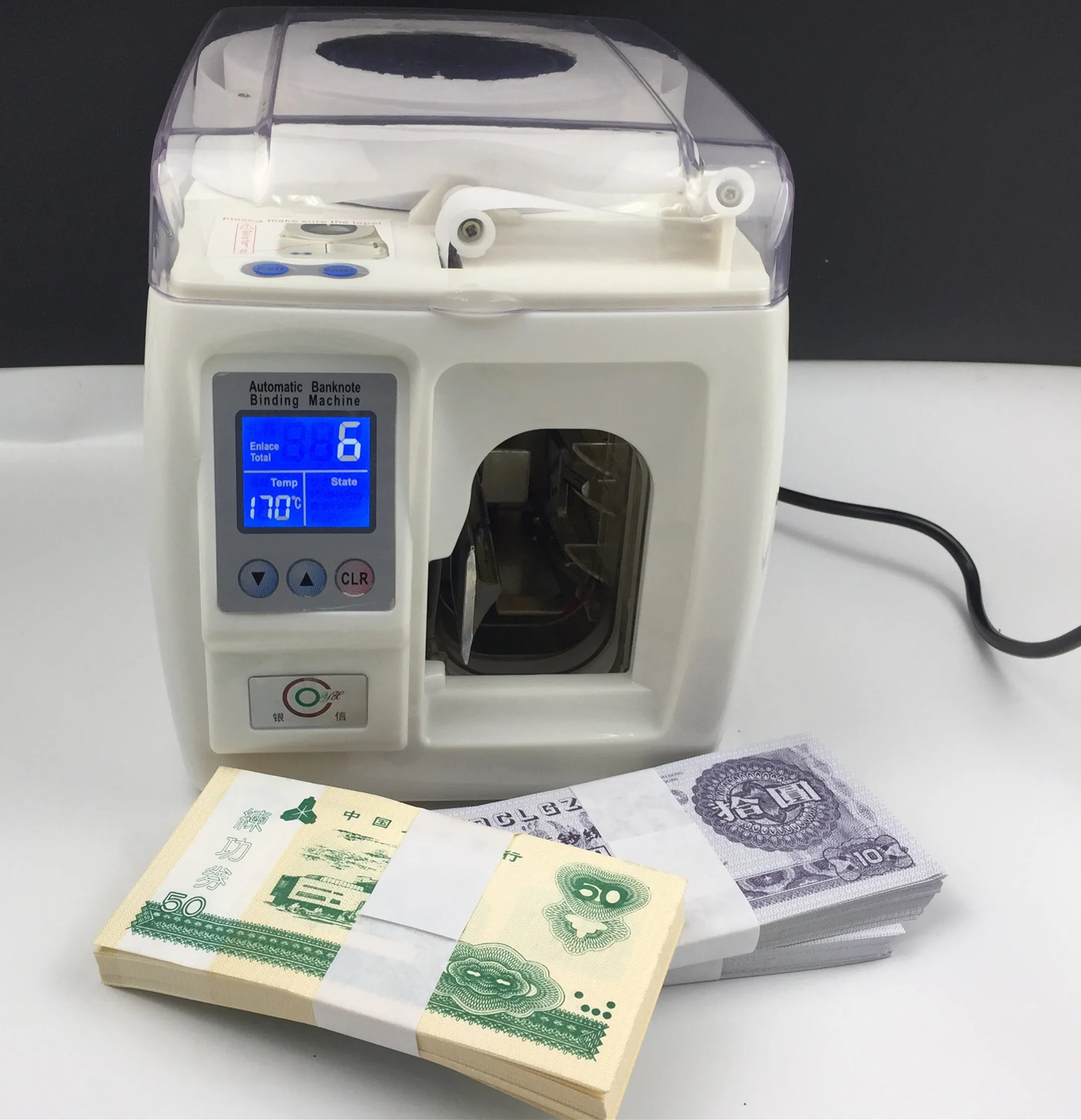 Small Strapping Machine Bundling Money 20mm Wide Paper Band Smart