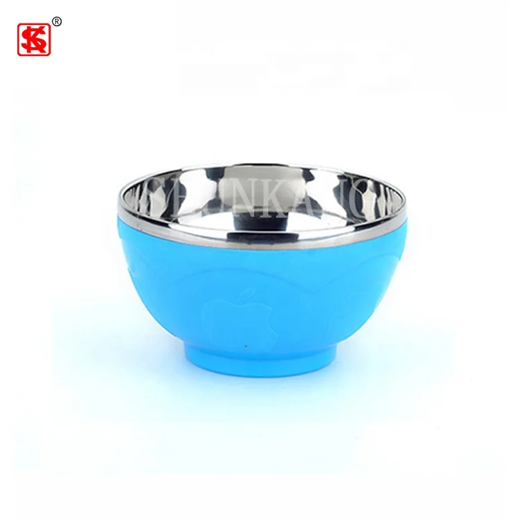 Colorful Stainless Steel Metal Soup Bowl Dinner Food Basin Mixing Bowl For Children