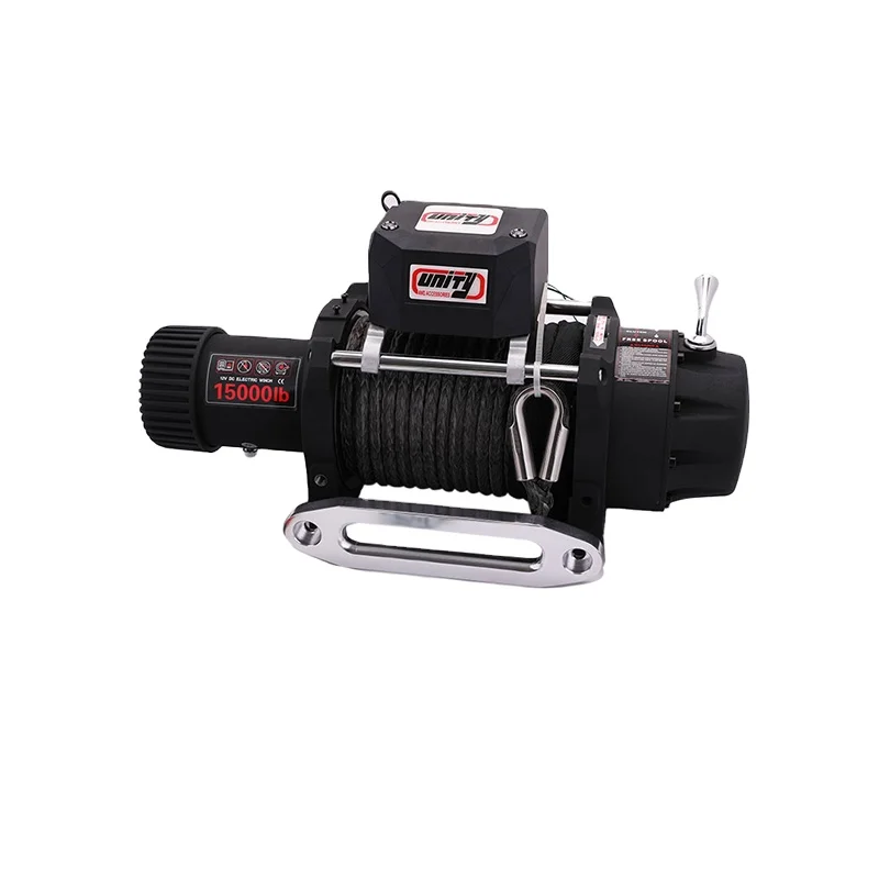 Electric winch hook 15000lbs with synthetic rope universal 4x4 Electric winch