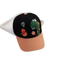 New 2022 Kid Baseball Cap with Dinosaur Applique Spring Baby Hats and Caps