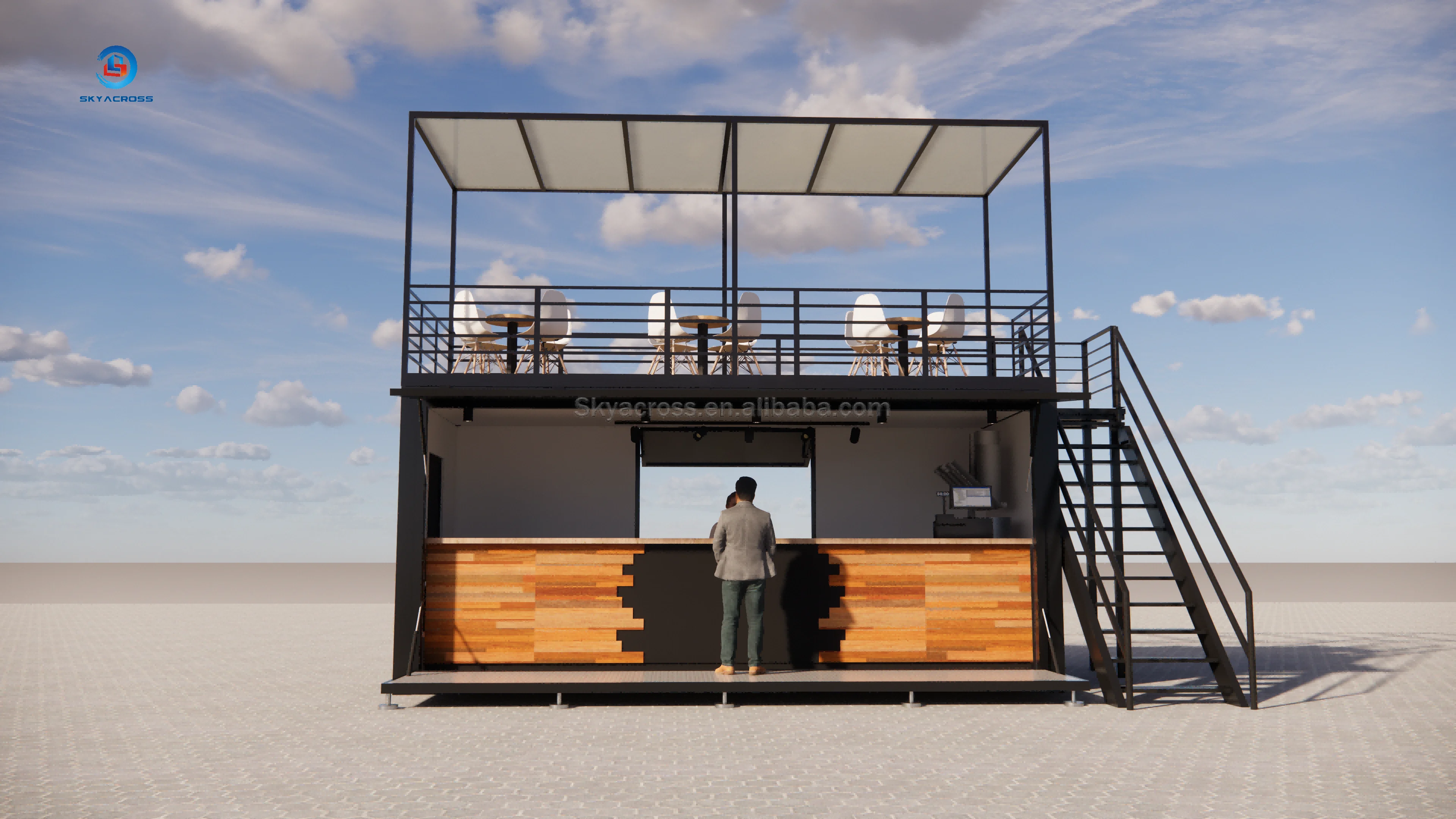 Luxury Shipping Container House Mobile Restaurant/prefab Container Food Bar Coffee/kiosk Shop