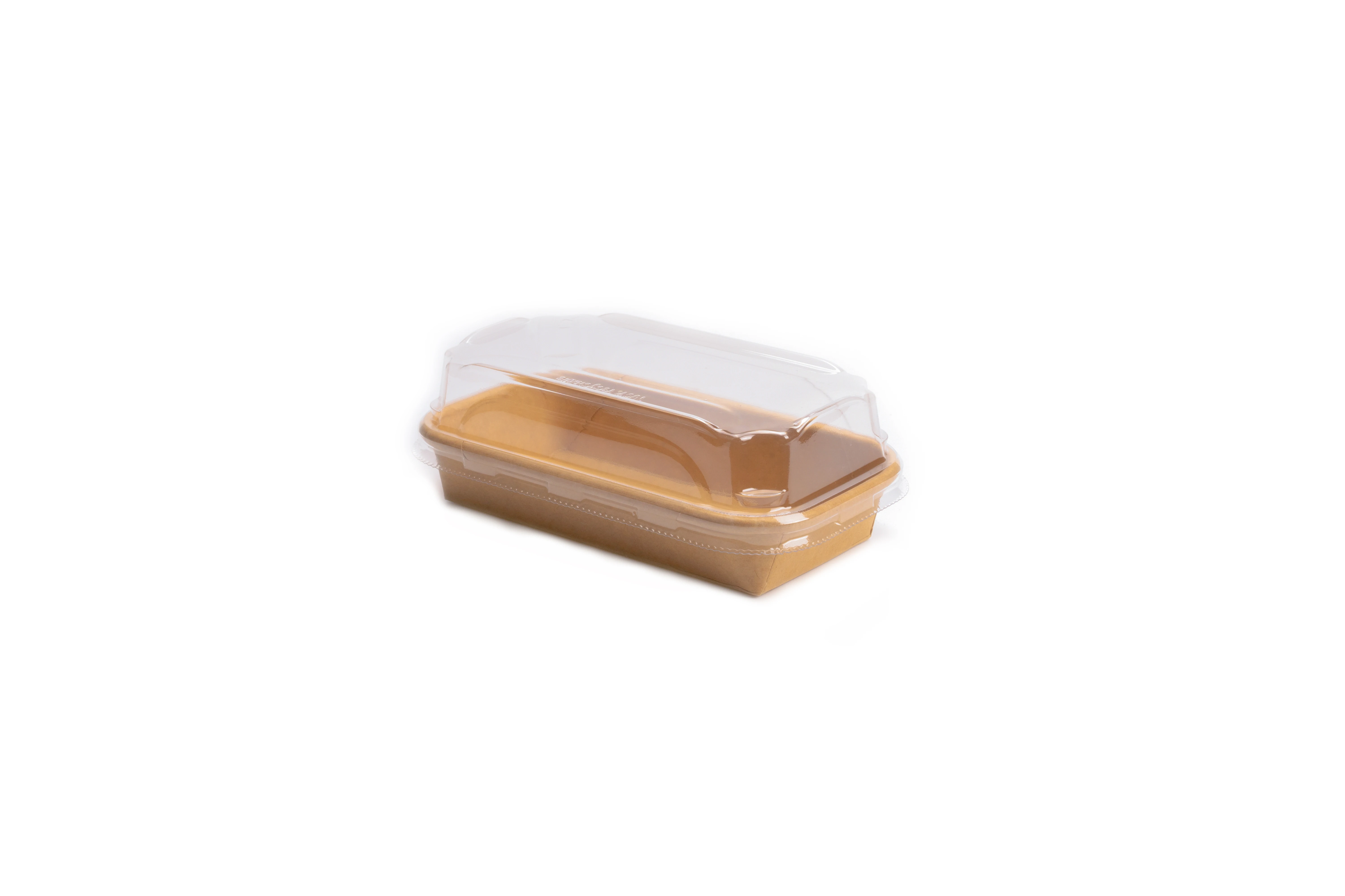 Printon Manufacturer Disposable rectangle take out kraft paper sushi packaging box sushi tray with clear lid