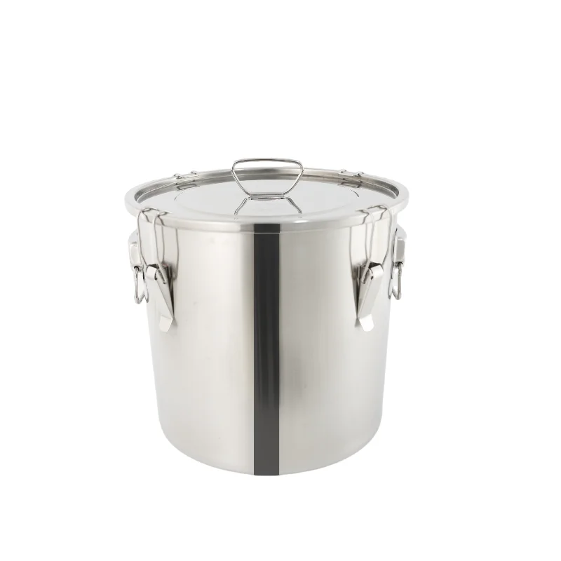 Оптовая продажа 12l-160l нержавеющая сталь 201 крышка шкафчика масло/пищевое ведро для хранения полированные ведра барбекю